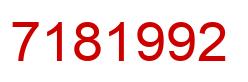 Número 7181992 imagen rojo