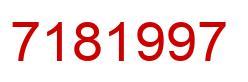 Número 7181997 imagen rojo