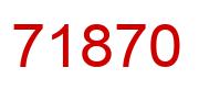 Number 71870 red image