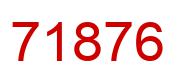 Number 71876 red image