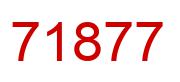 Number 71877 red image