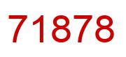 Number 71878 red image
