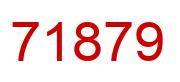 Number 71879 red image