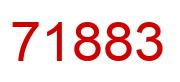 Number 71883 red image