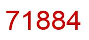 Number 71884 red image