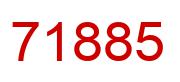 Number 71885 red image