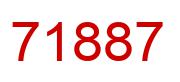 Number 71887 red image