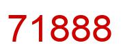 Number 71888 red image