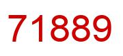 Number 71889 red image