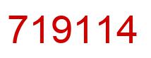 Number 719114 red image