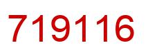 Number 719116 red image