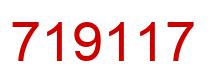 Number 719117 red image