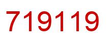 Number 719119 red image