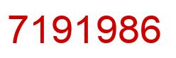 Number 7191986 red image