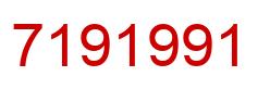 Number 7191991 red image