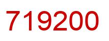 Number 719200 red image