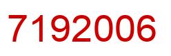 Número 7192006 imagen rojo