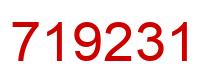 Number 719231 red image