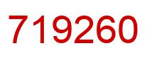 Number 719260 red image
