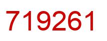 Number 719261 red image