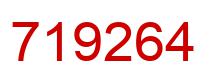 Number 719264 red image