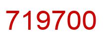 Number 719700 red image