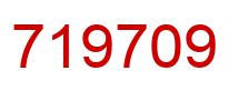 Number 719709 red image