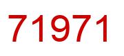 Number 71971 red image