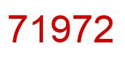 Number 71972 red image