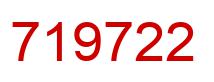 Number 719722 red image