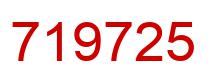 Number 719725 red image