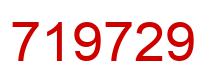 Number 719729 red image