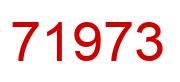 Number 71973 red image