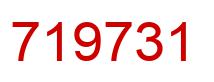 Number 719731 red image