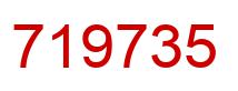 Number 719735 red image