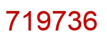 Number 719736 red image