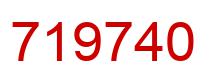 Number 719740 red image