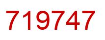 Number 719747 red image