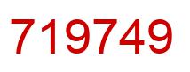 Number 719749 red image