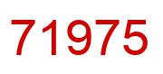 Number 71975 red image