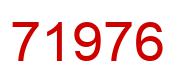 Number 71976 red image