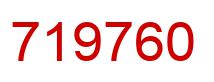 Number 719760 red image