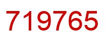 Number 719765 red image