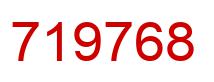 Number 719768 red image