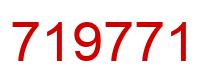 Number 719771 red image