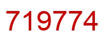 Number 719774 red image