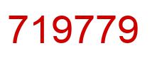 Number 719779 red image