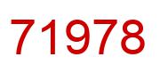 Number 71978 red image