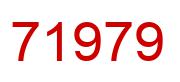Number 71979 red image