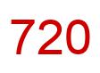 Number 720 red image